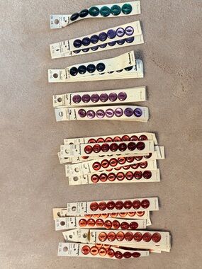 Lot of 47 cards  of Assorted Pastel Toned Vintage NOS Jason buttons